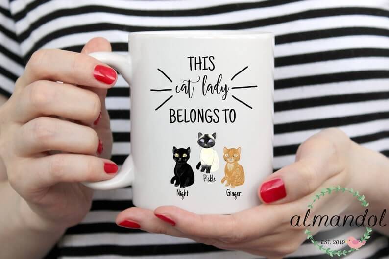 Custom “Cat Mom” Mug