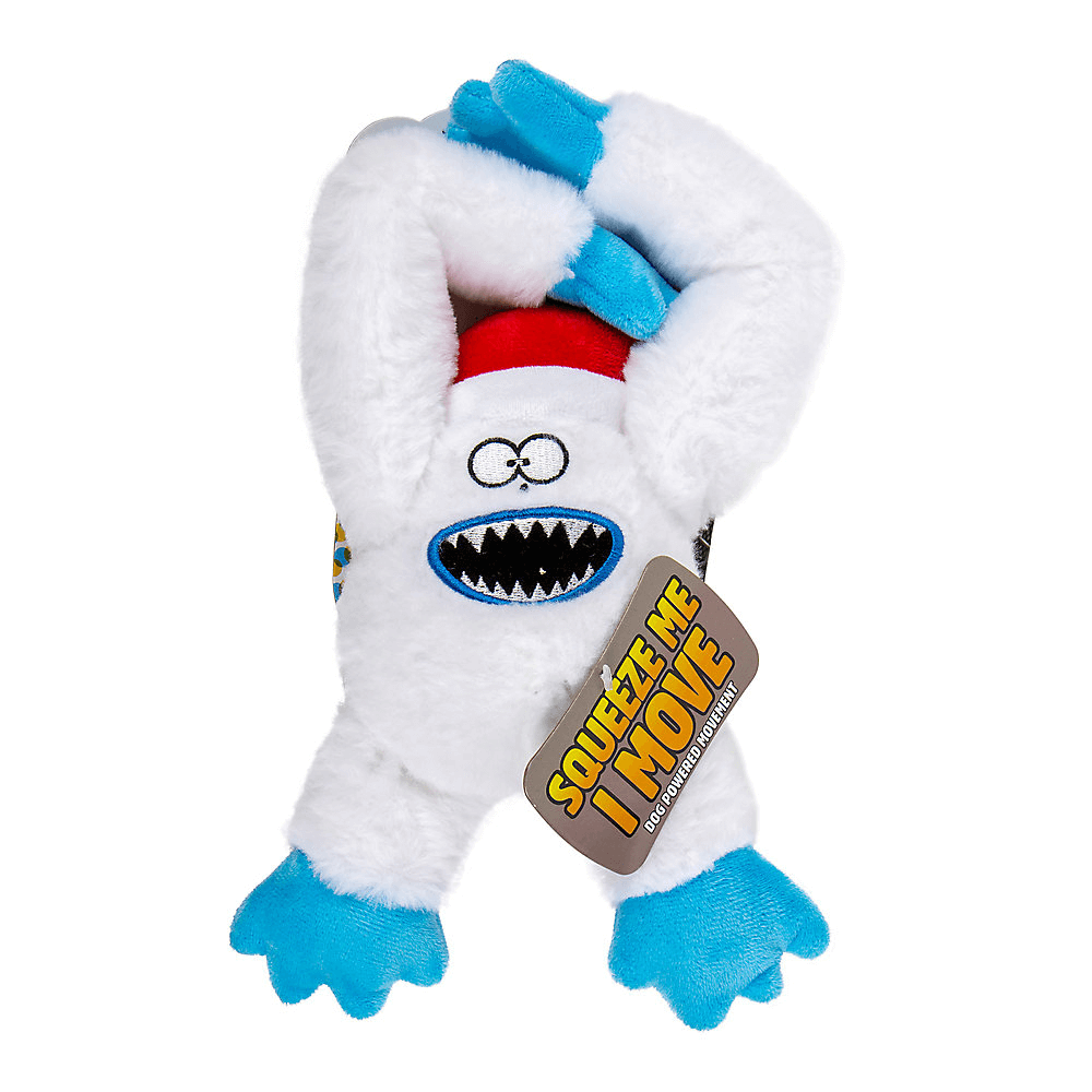 goDog Holiday Yeti Bite-Activated Motion Dog Toy